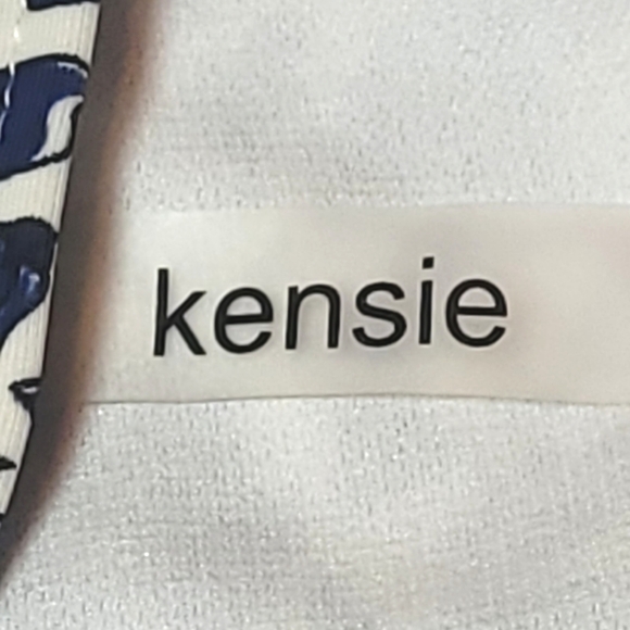 KENSIE - Blue Ruffle Off Shoulder Floral Bikini - Picture 7 of 9